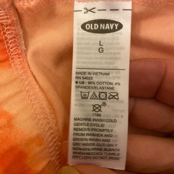 Old Navy size L short leggings in orange multi - Picture 2 of 5